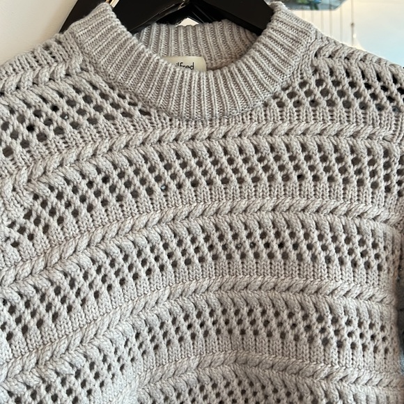 Merino wool cropped grey sweater, xs Wilfred - Picture 2 of 7